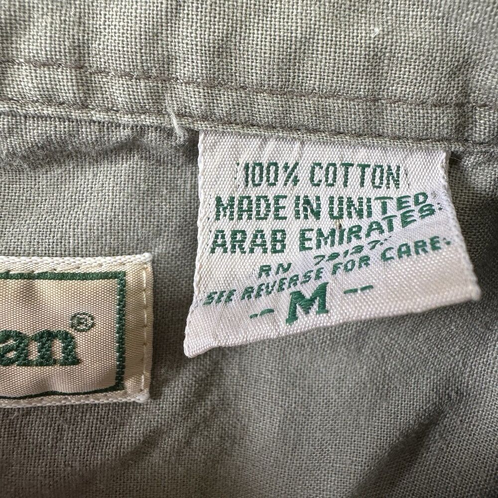 Vintage 90’s LL Bean Safari Long Sleeve Button Down Shirt Medium Grey Utility - Picture 4 of 9